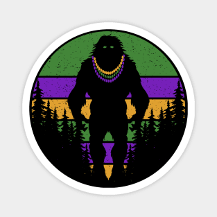 Bigfoot Mardi Gras Magnet